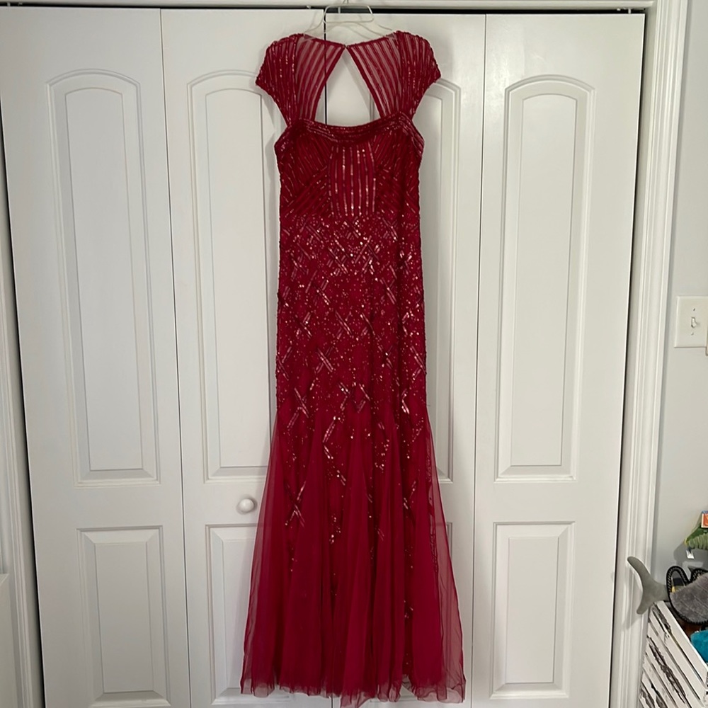 Beautiful red beaded gown